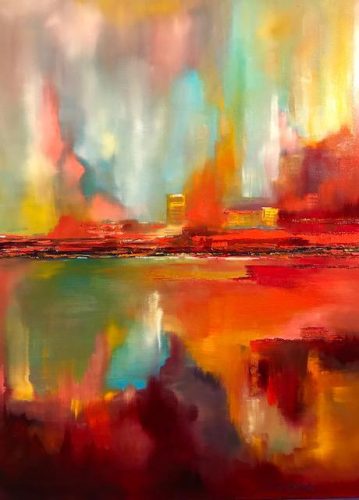 After the rain , oil on canvas, 40x30,$2,700